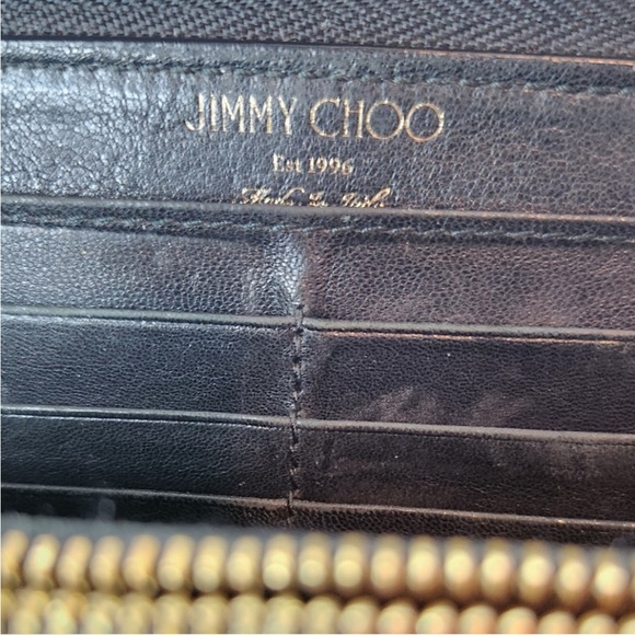 Jimmy Choo Black leather zip around wallet - Picture 6 of 10